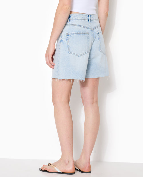 Short en jean taille haute avec bas coupés - PIMKIE - 6