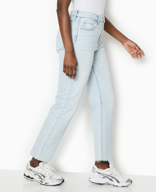 Jean droit taille haute avec bas coupés - PIMKIE - 2
