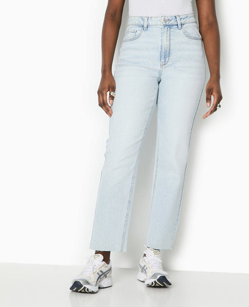 Jean droit taille haute avec bas coupés - PIMKIE - 5