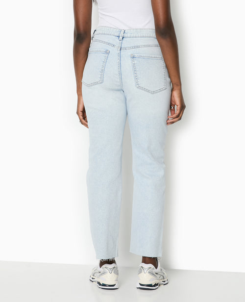 Jean droit taille haute avec bas coupés - PIMKIE - 6