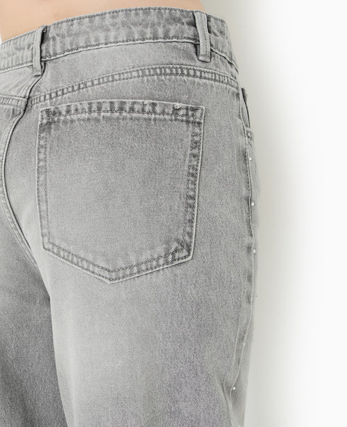 Jean straight avec strass - PIMKIE - 7