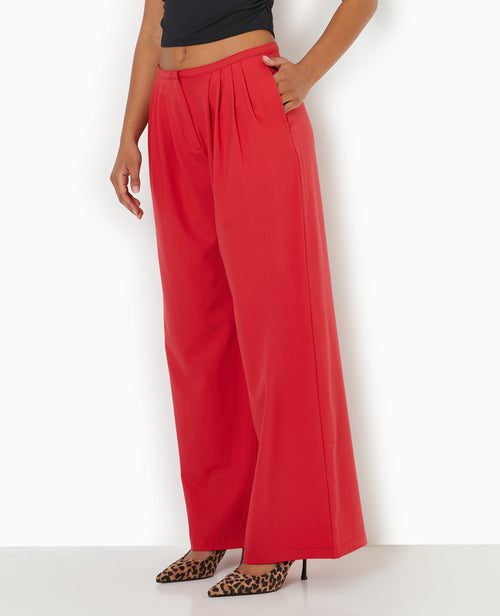 Pantalon large et droit avec pinces - PIMKIE - 7