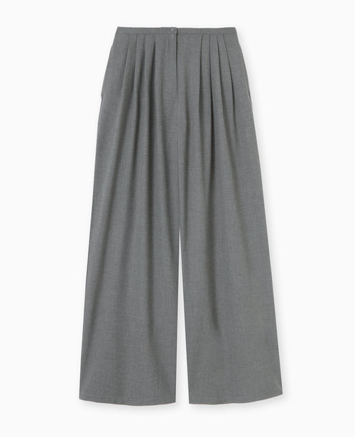 Pantalon large et droit avec pinces - PIMKIE - 4