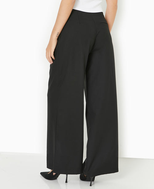 Pantalon large et droit avec pinces - PIMKIE - 6
