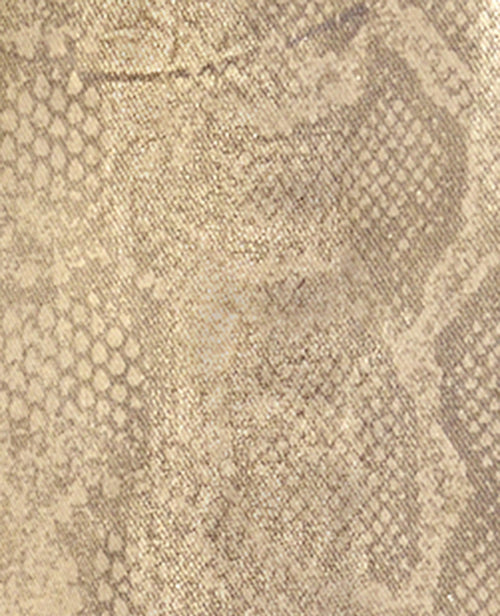 Jean droit motif python enduit doré - PIMKIE - 8