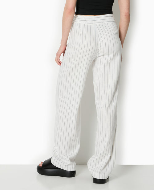 Pantalon droit rayé taille haute - PIMKIE - 6