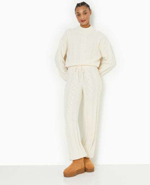 Pantalon droit en maille torsadée - PIMKIE - 2