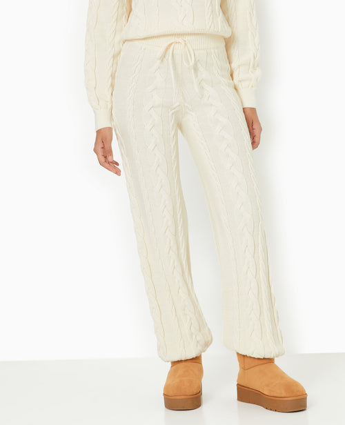 Pantalon droit en maille torsadée - PIMKIE - 5