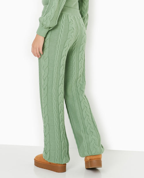 Pantalon droit en maille torsadée - PIMKIE - 6