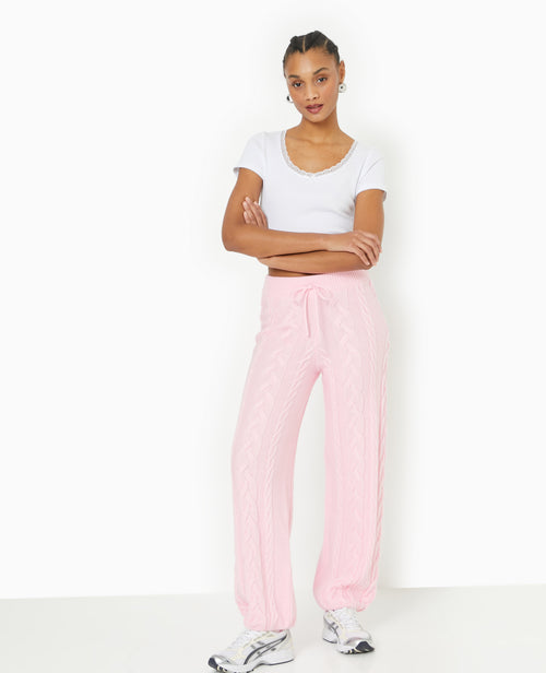 Pantalon droit en maille torsadée - PIMKIE - 2
