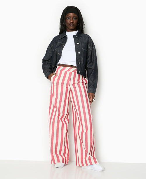 Pantalon droit avec larges rayures - PIMKIE - 2