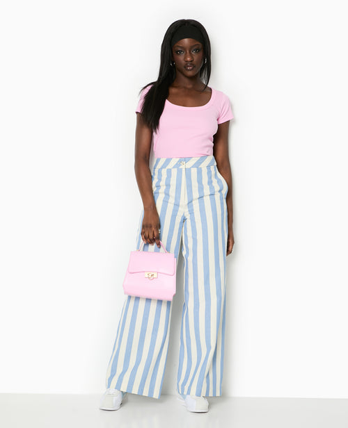 Pantalon droit avec larges rayures - PIMKIE - 2