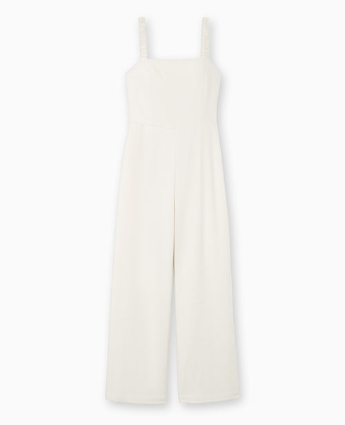 Combinaison à bretelles et dos ouvert avec lin - PIMKIE - 4