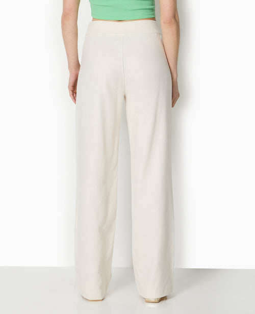 Pantalon droit taille haute avec lin - PIMKIE - 5
