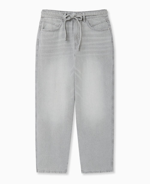 Jean baggy taille basse avec ceinture à nouer - PIMKIE - 4