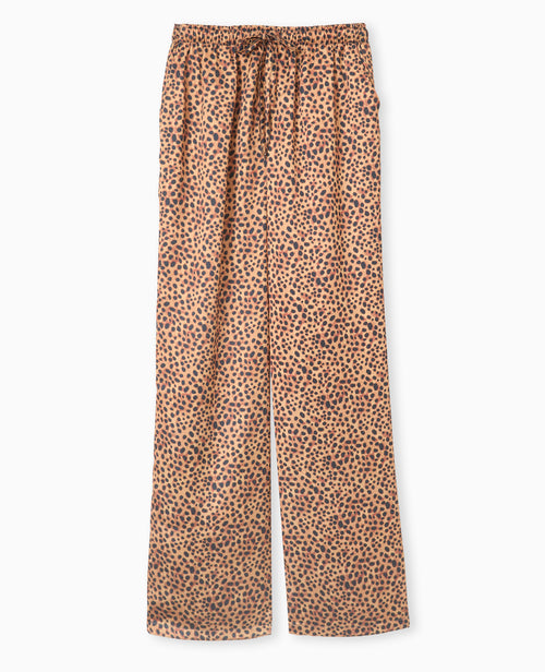 Pantalon large en tissu satiné motif léopard - PIMKIE - 4