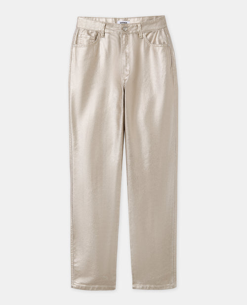 J90-2 / Jean straight avec enduction dorée taille medium - PIMKIE - 4