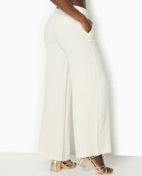 Pantalon droit avec lin - PIMKIE - 1