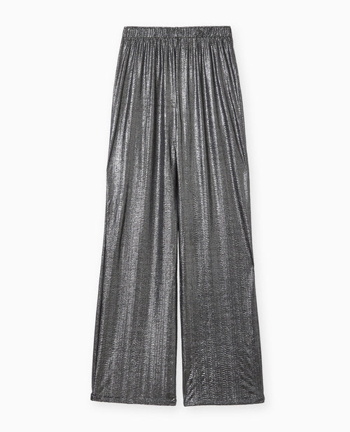 Pantalon fluide en tissu texturé avec lurex doré - PIMKIE - 4