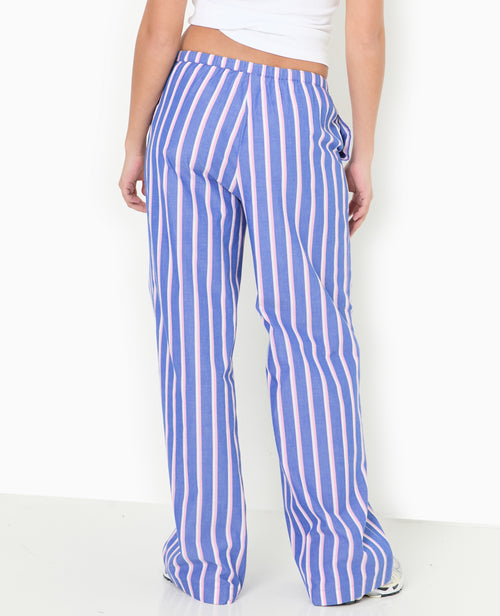 Pantalon rayé esprit pyjama d