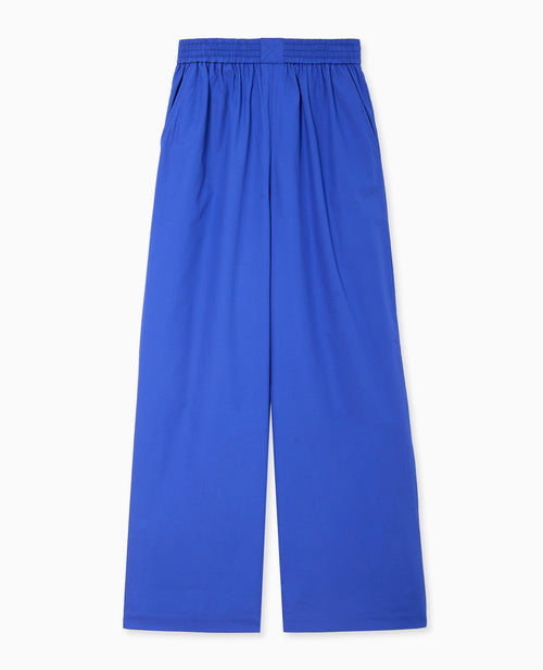 Pantalon large en popeline taille élastiquée - PIMKIE - 4