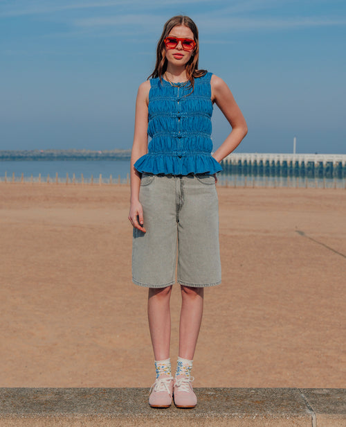 Bermuda large en jean - PIMKIE - 1