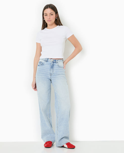 Jean wide taille haute - PIMKIE - 1