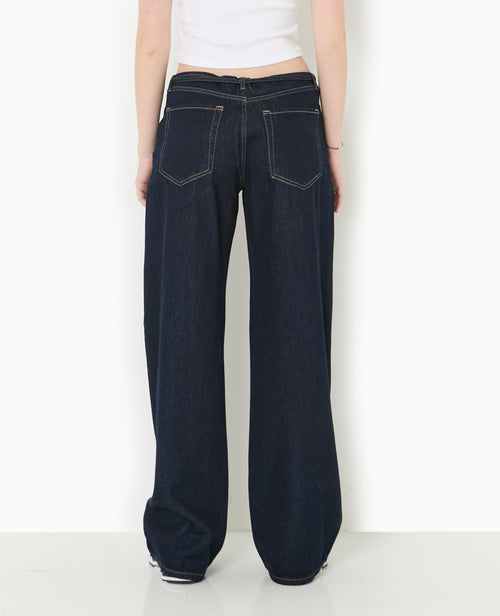 Jean wide taille haute avec ceinture à nouer - PIMKIE - 6
