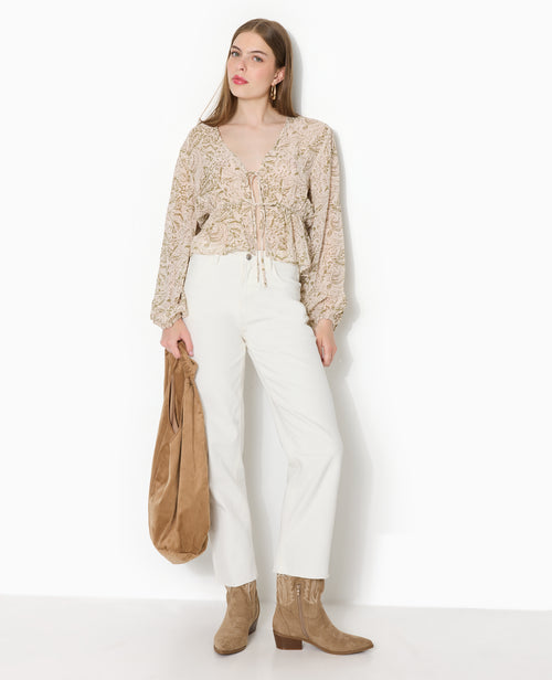 Jean droit taille haute avec bas coupés - PIMKIE - 5