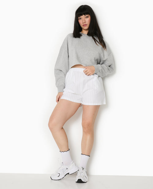 Short rayé façon pyjama d