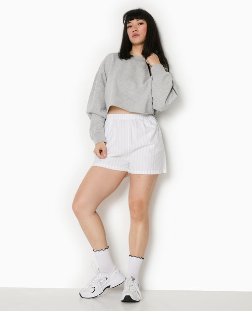 Short rayé façon pyjama d