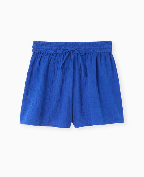Short en gaze de coton taille élastiquée - PIMKIE - 4