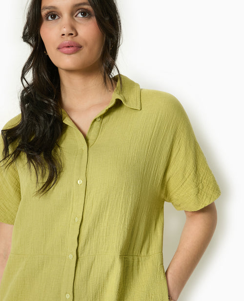 Combishort boutonnée en gaze de coton - PIMKIE - 3