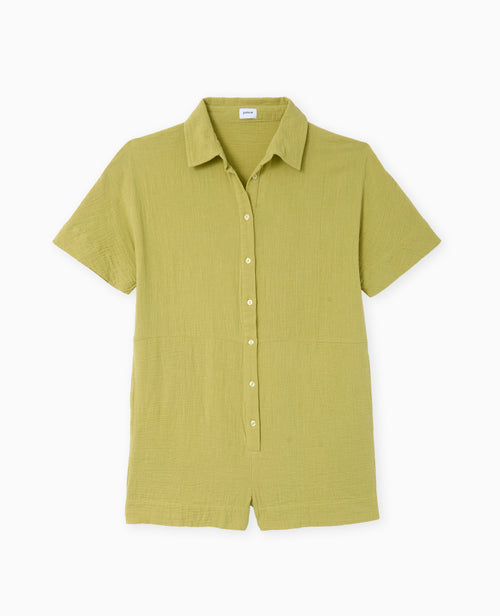 Combishort boutonnée en gaze de coton - PIMKIE - 4