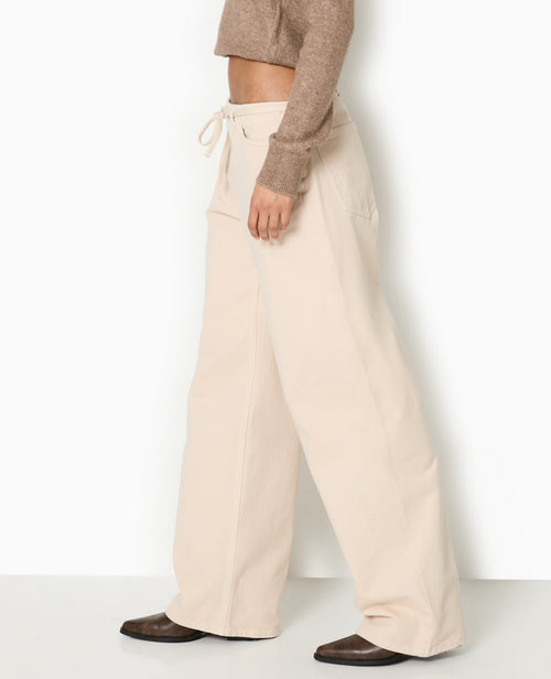 Jean droit taille basse avec ceinture à nouer - PIMKIE - 2