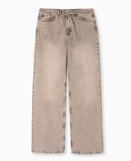 Jean droit taille basse avec ceinture à nouer - PIMKIE - 4