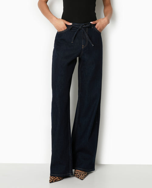 Jean droit taille basse avec ceinture à nouer - PIMKIE - 5