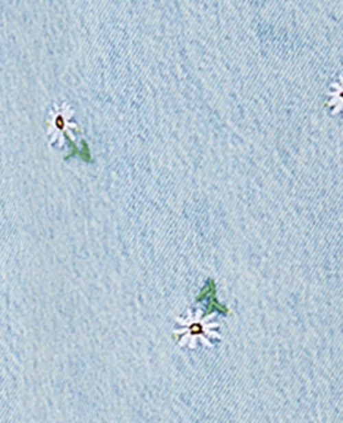 Jean droit avec broderies fleurs all over - PIMKIE - 9