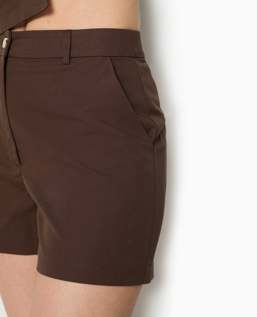 Short city en toile taille haute - PIMKIE - 3