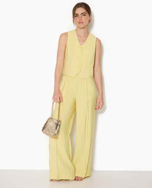 Pantalon large et droite en tissu fluide - PIMKIE - 1