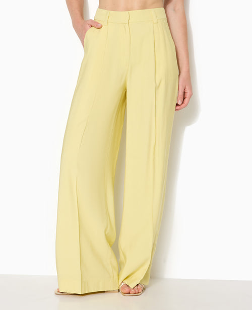 Pantalon large et droite en tissu fluide - PIMKIE - 5