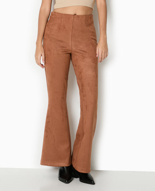 Pantalon flare en suédine - PIMKIE - 5