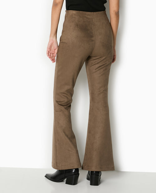 Pantalon flare en suédine - PIMKIE - 6
