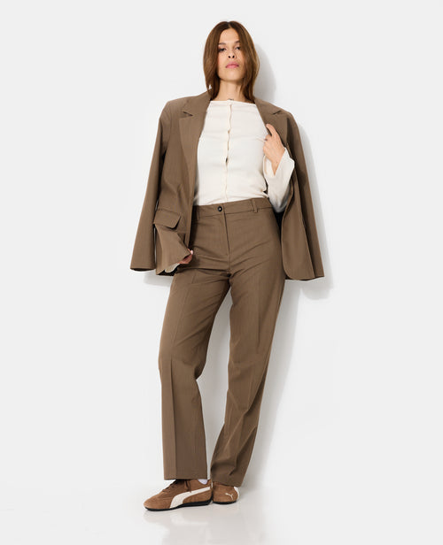 Pantalon droit motif mini pied-de-poule - PIMKIE - 1