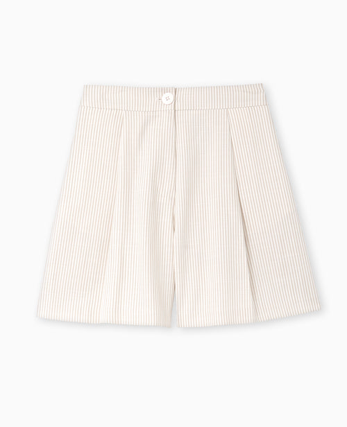 Bermuda à pinces motif rayures - PIMKIE - 4