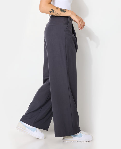Pantalon large et droit avec pinces - PIMKIE - 2