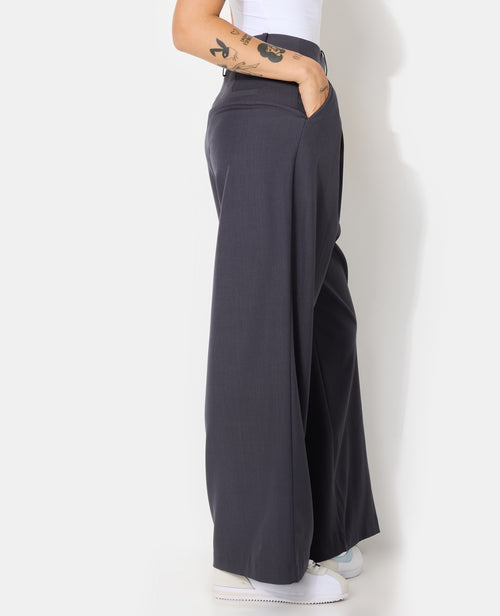 Pantalon large et droit avec pinces - PIMKIE - 6