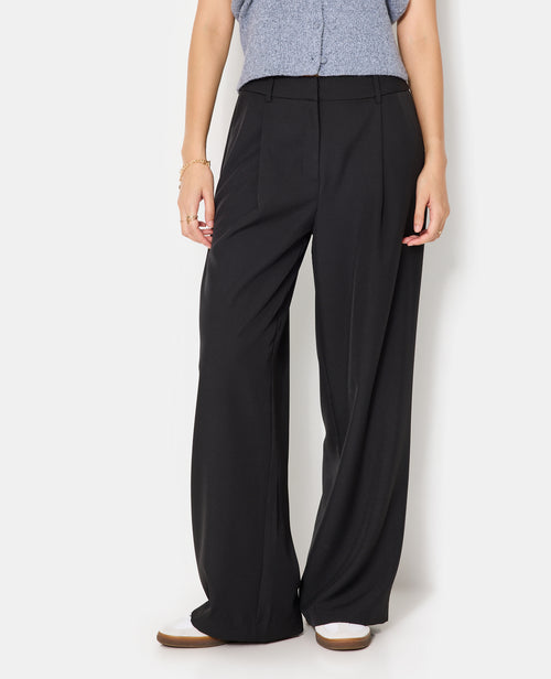 Pantalon large et droit avec pinces - PIMKIE - 3