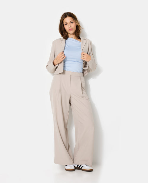 Pantalon large et droit avec pinces - PIMKIE - 3