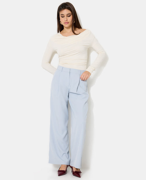 Pantalon large et droit avec pinces - PIMKIE - 7